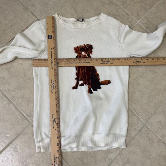 CREMIEUX sweater men's size XS Dog w scarf  Long sleeves cotton - Picture 5 of 13